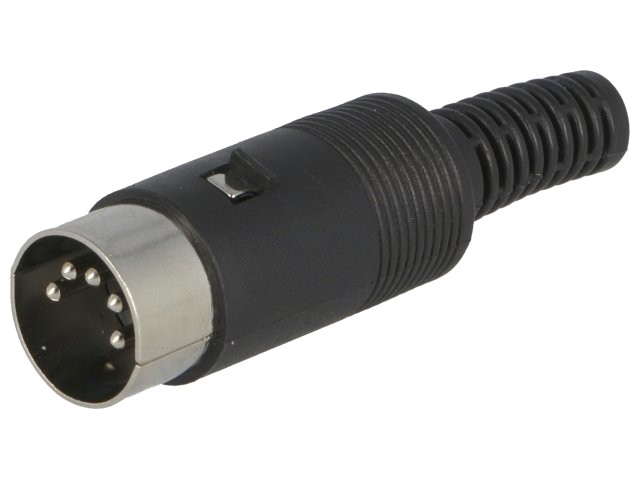 Mufă DIN tată PIN:5 Dispunere pini:180° drept pe cablu 6,5mm DC-002 - imagine 10